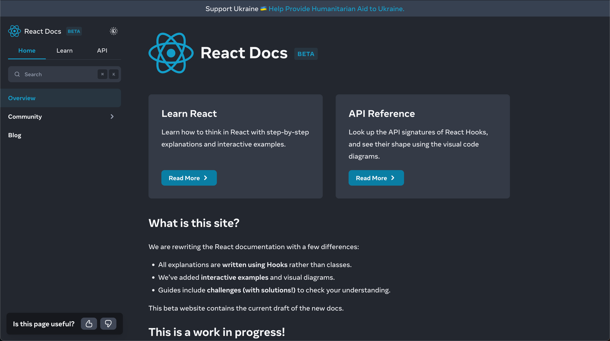 Docs of Create React app installation